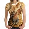 Animal Printed Clothes for Summer, 3D Printed Girls' Short Sleeved Tops, Women's T-shirts, and T-shirts