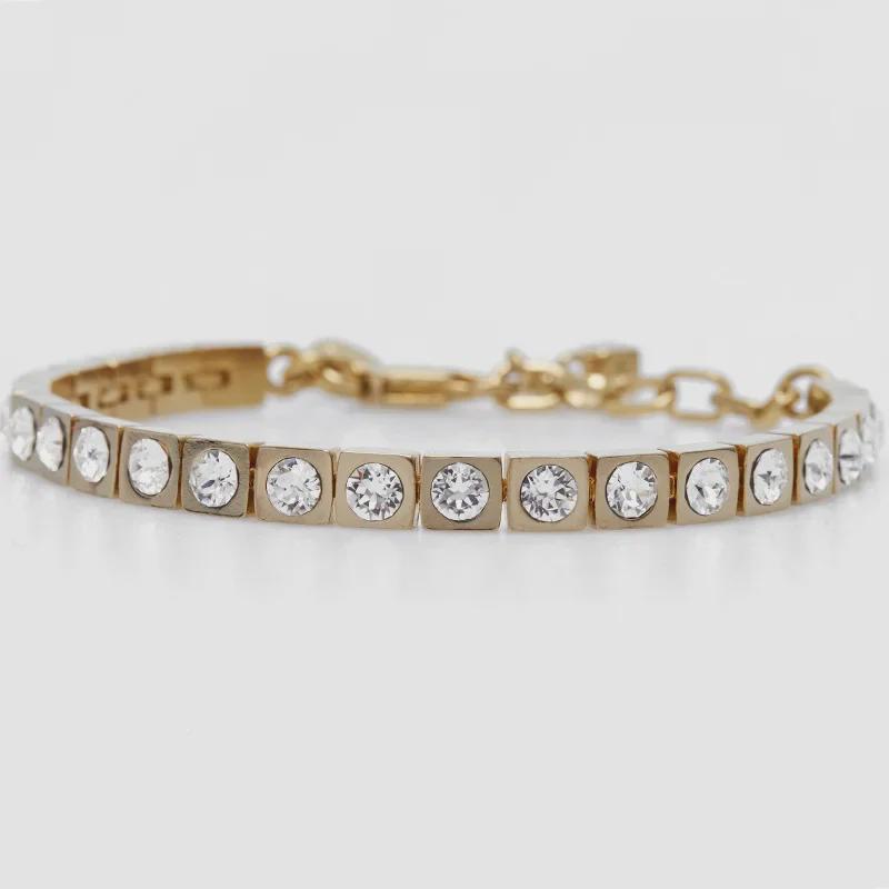 DYRBERG KERN Verstellbares österreichisches Kristall-Diamant-Armband für Damen