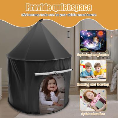 Tenda Sensorial Refúgio Calmante Ninho Sensorial Portátil Pop-Up Escurecimento Apagão Bolsa de Viagem Sensorial Tenda Sensorial Doméstica para Crianças