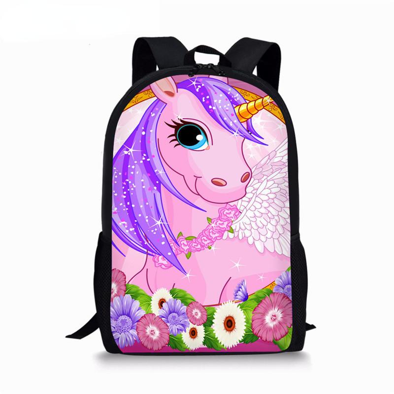 Harajuku Youthful Novelty Unicorn Student School Bags Notebook Backpacks 3D Printed Oxford Waterproof Boys/Girls Travel Bags