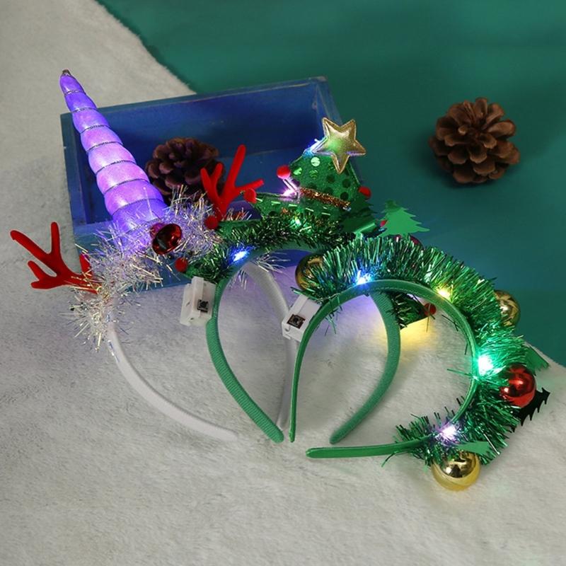 Weihnachts-Haarband Cosplay-Kostüm Kopfschmuck Party Bühnenauftritte Stirnband Feiertags-Kopfschmuck Verkleidung Haaraccessoire