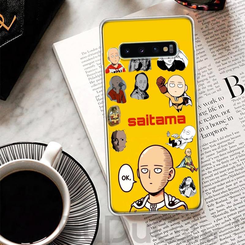 One P-Punch-Man Saitama King Cover For Samsung Galaxy S8 S9 Plus S10 Lite Note 8 9 10 Pro 20 Ultra S7 Edge M11 M21 M32 M51 Print