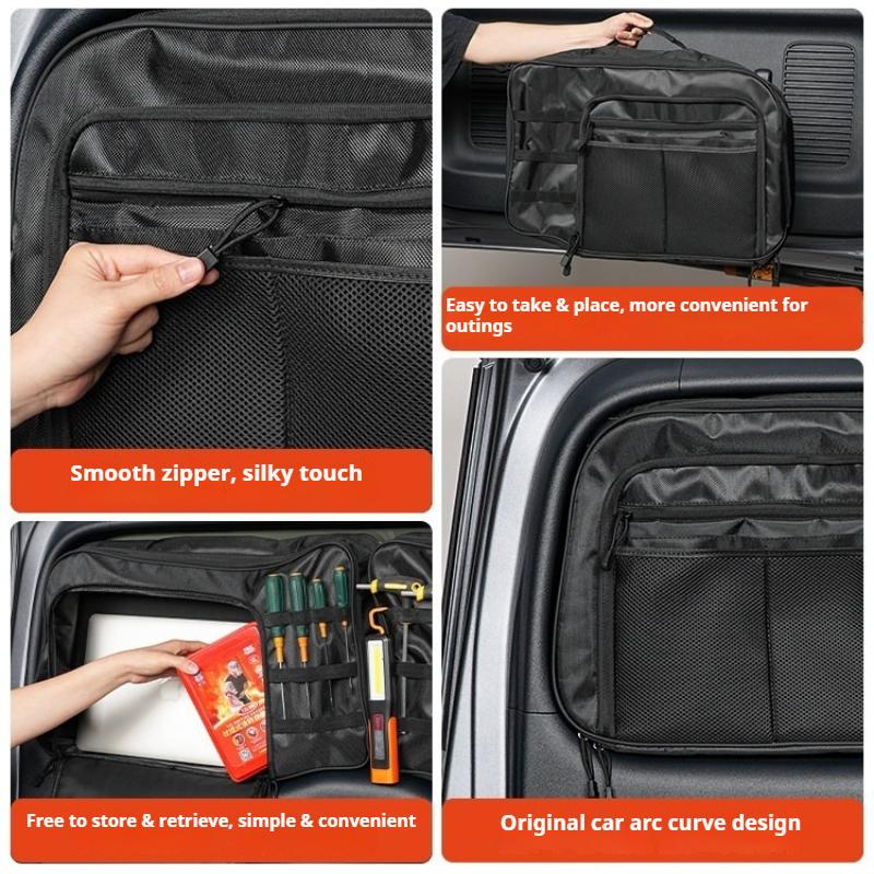 For BYD Leopard 8 Denza B8 Car Rear Tail Window Bag Trunk Side Window Storage Pouch Car Interior Modification