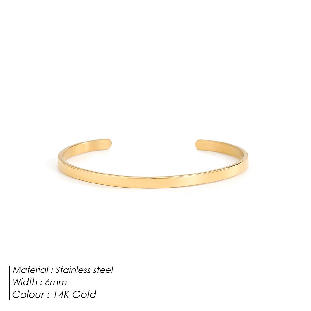Emanco Bracelet Modern Minimalist Stainless Steel Fashion Bracelet Daily Commuting Jewelry Women's Geometric Open Bracelet