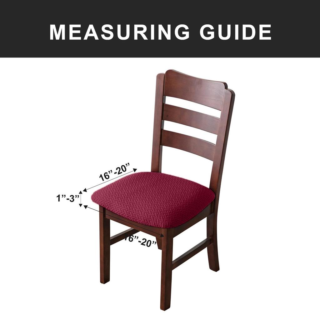 Jacquard Cushion Slipcovers Protectors,Washable Polyester Dining Chair Covers for Wedding