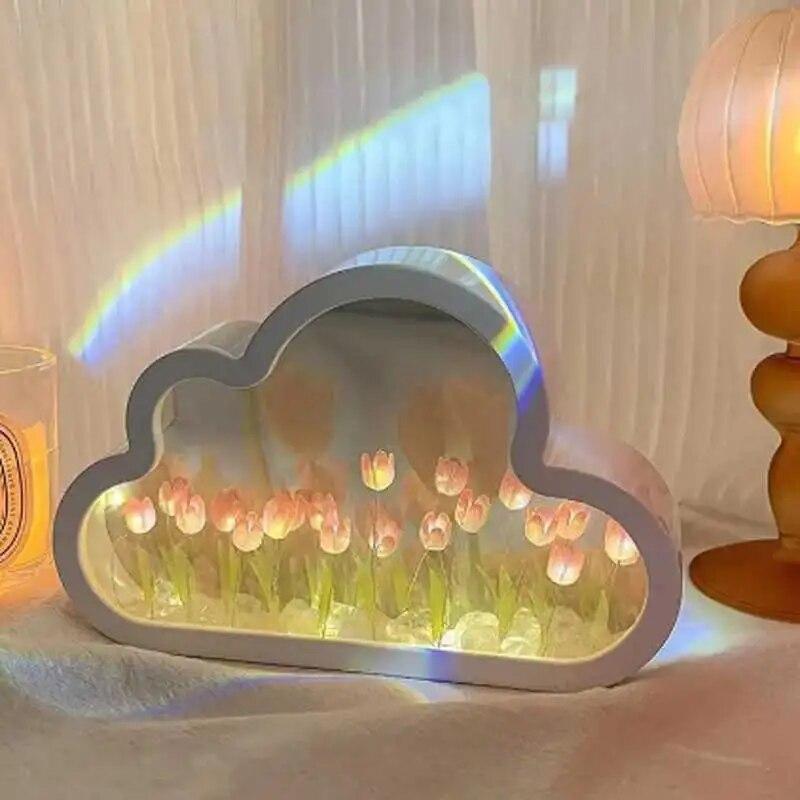 

Handmade DIY Tulip Sea Luminous Ambient Light Ornament Creative Gift Valentine s Day Gift Home Decoration 20 Flowers