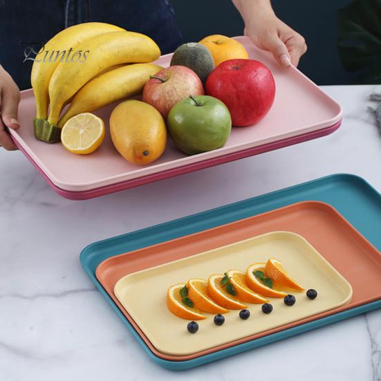 Multi-use Large Capacity Serving Tray Plastic Practical Food-grade Storage Tray for Home