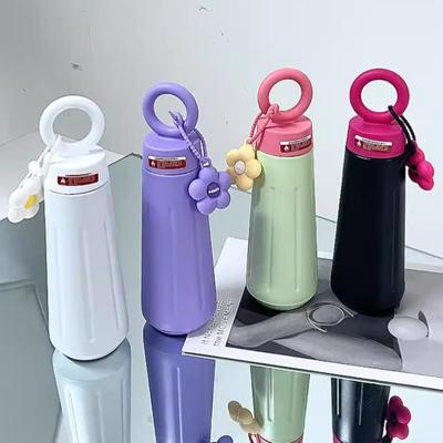 Petal Water Cup Cute Portable Flower Handle Goddess Cup New Student Stainless Steel Thermos Cup High Appearance Level Creative