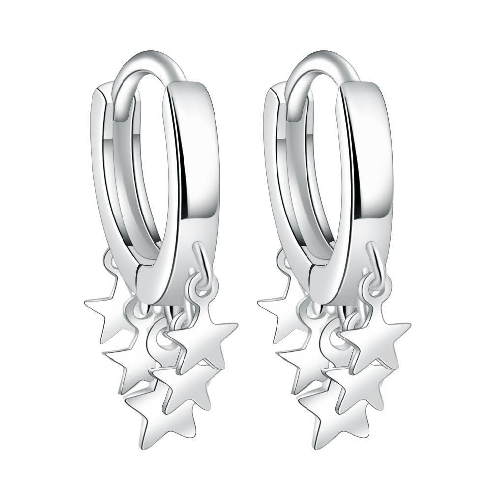 Jingdong Star-Shaped Earrings: Women's Celebrity Five-Pointed Star Ear Clips & Hoop Earrings.