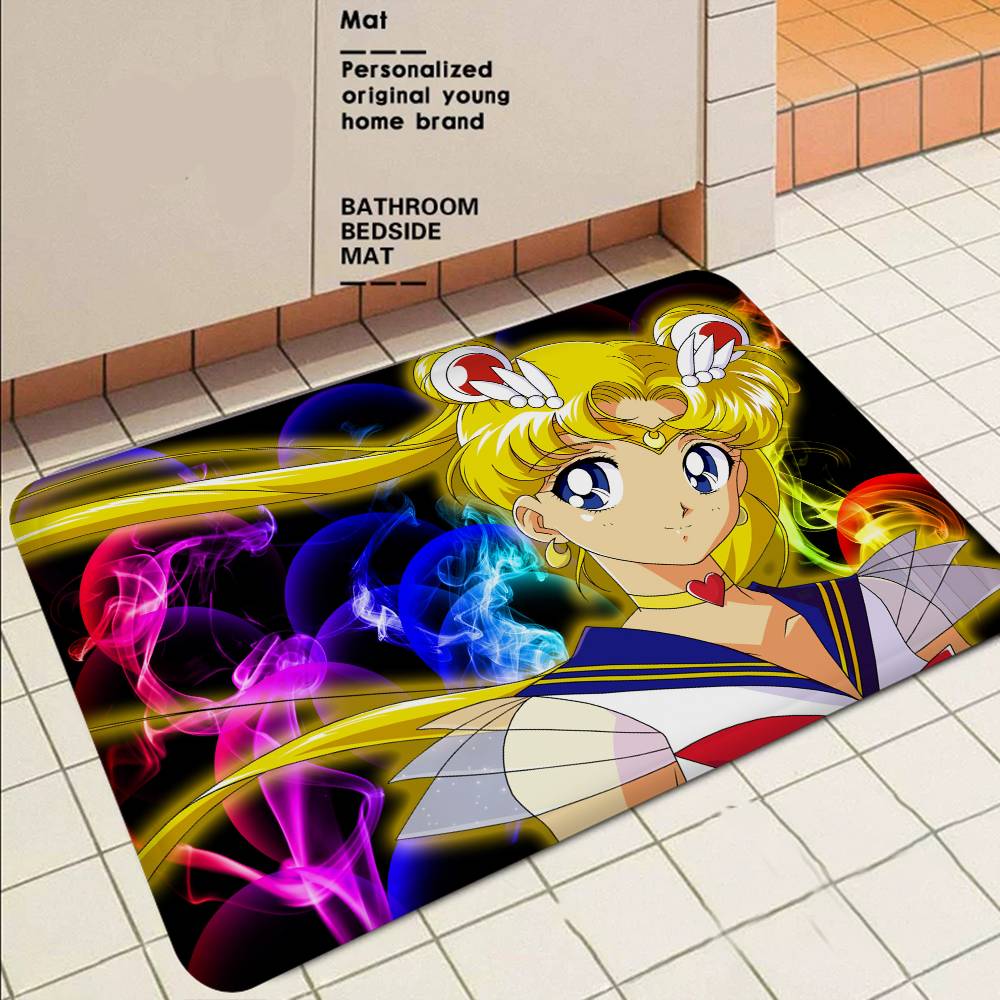 S-Sailor M-Moon Girl Anime Long Rugs Cheaper Anti-slip Modern Living Room Balcony Printed Bedside Area Rugs