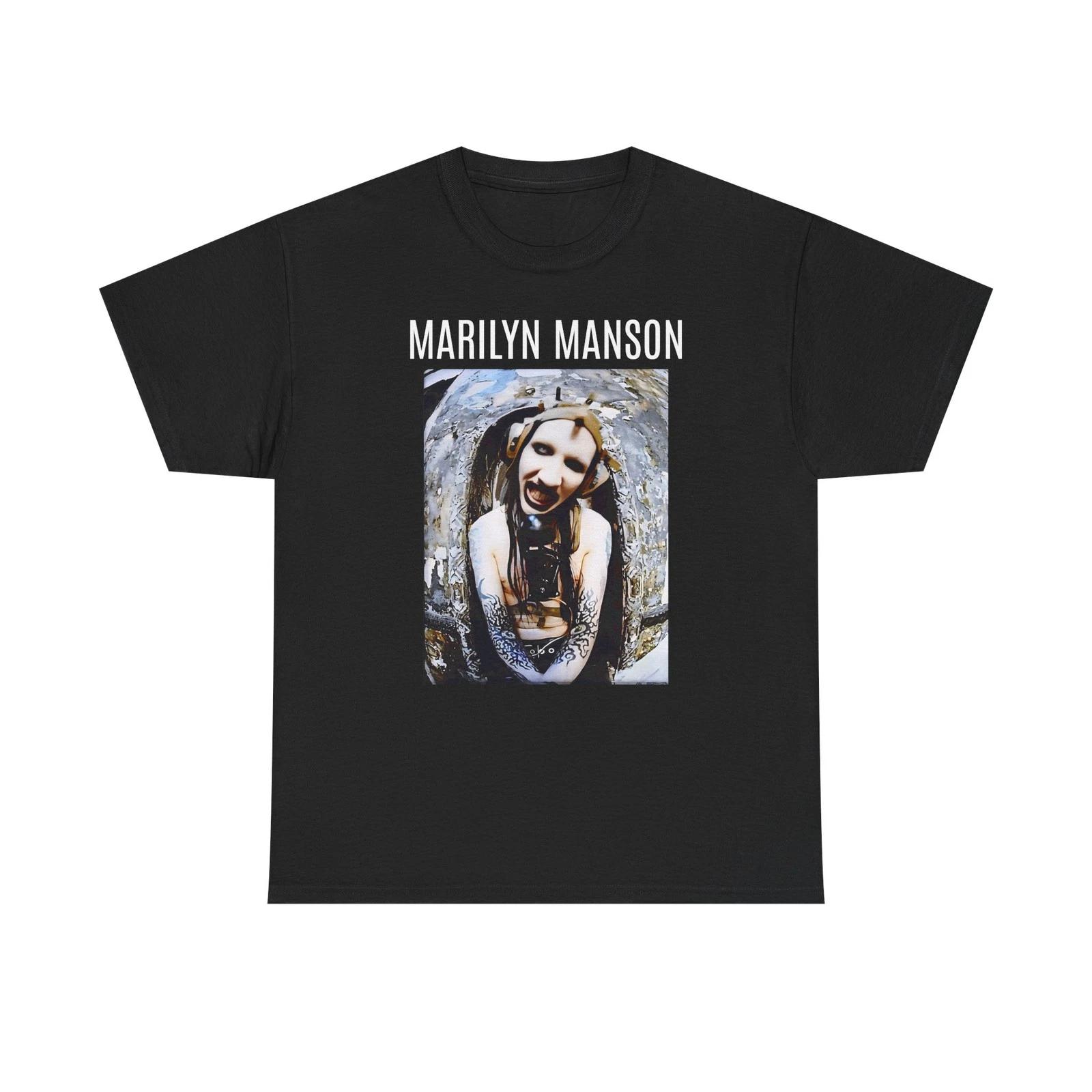 Marilyn Manson T Shirt Rock Metal Goth Graphic Tee Unisex Vintage 90s style 2XL