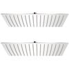 VidaXL Plunging Shower Head 2 Pcs Stainless Steel 30x40 Cm