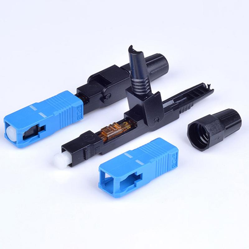 10Pcs Single-Mode Fiber Optic Sc/Upc Quick Fast Field Assembly Connector Cable