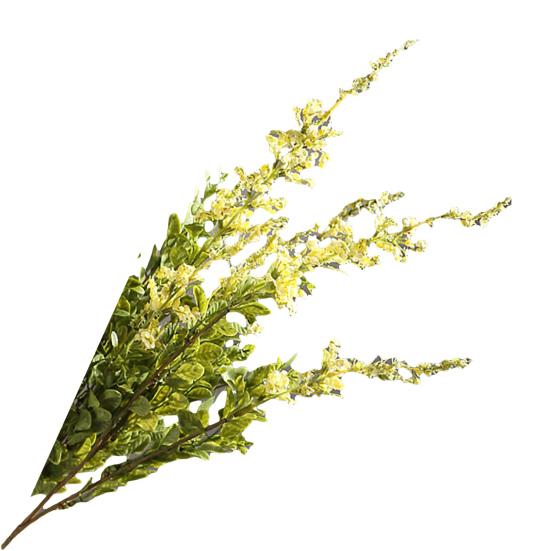 

Искусственный цветок, реалистичный вид, 5 ветвей, уникальный пластиковый букет шалфея своими руками со стеблями для офиса жёлтый