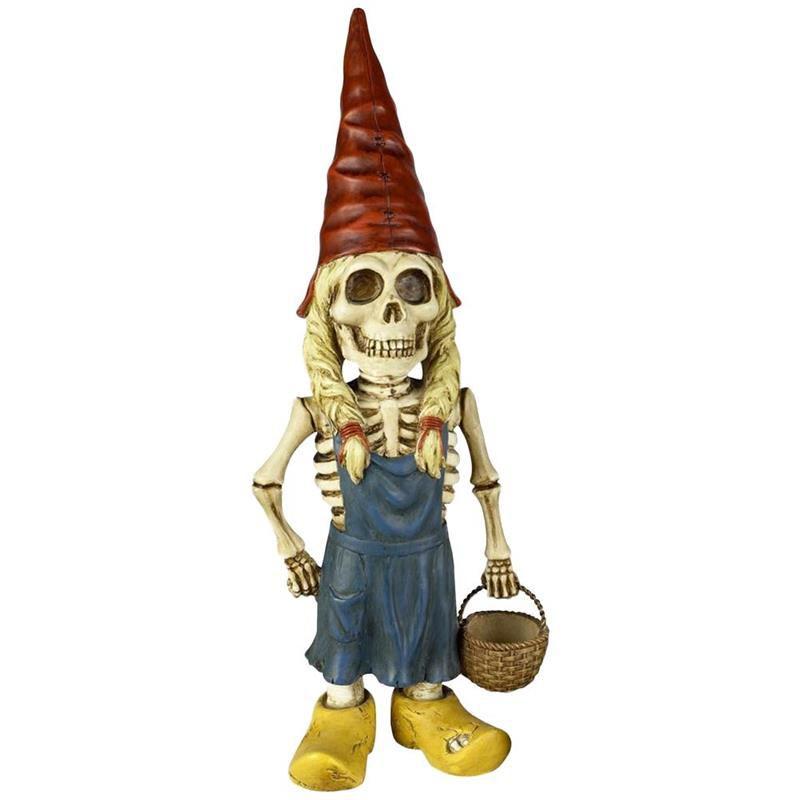 

Durable Resin Skeleton Statue Gnome For Spooky And Charming Halloween Decorations Women