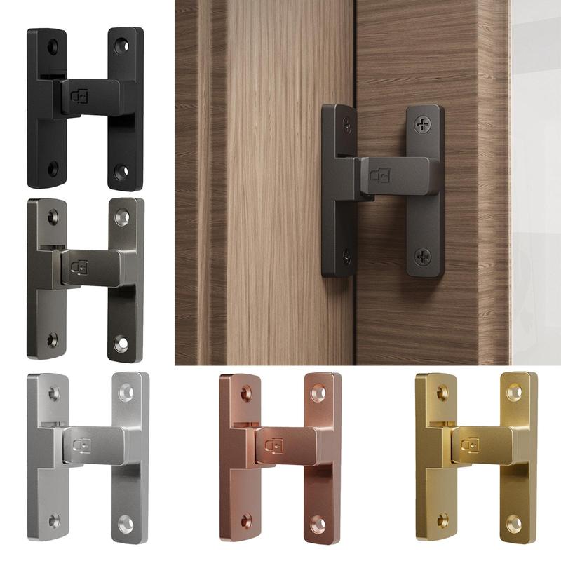 90 Degree Door Latch Door Lock, with Screws, Heavy Duty Doors Bolt Lock Flip Latch for Barn Sliding Door