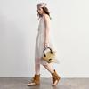 Women's Tencel Acetate Irregular Ruched A-Line Sleeveless Dress