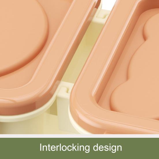 3 Stück Eiswürfelbox mit dicht schließendem Deckel Mini-Quadrat-Eiswürfelform für geruchsfreie Lagerung Mehrzweck-Lebensmittelechter PP-Eiswürfelbereiter Küchenzubehör