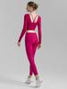 2025 Autumn Women's Mesh Yoga Set: Two-Piece Short & Tight Lycra Pants