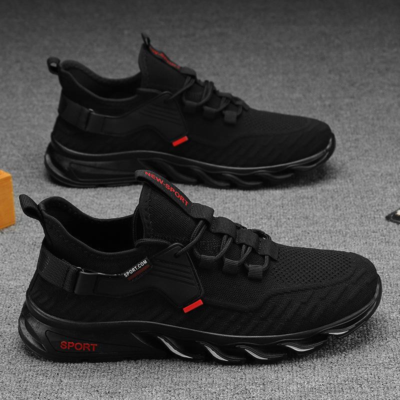 Trend fashion casual breathable fly-woven sports men's shoes 2025 summer light breathable men's trendy shoes 2025