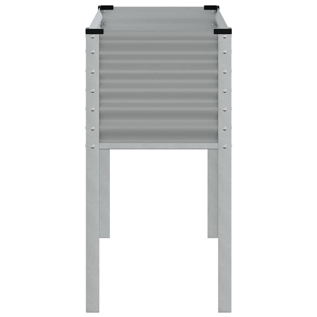 Vidaxl Donica Ogrodowa, Szara, 100X41X90 Cm, Stal