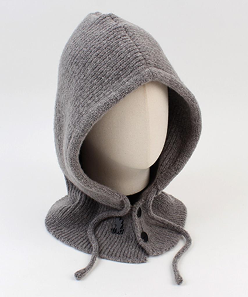 Yunibeosyeolkemiseuteuli Wool Knit Gray Open Balaclava