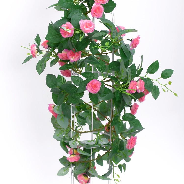 Artificial Silk Rose Vine for Ceiling or Pipe Decoration