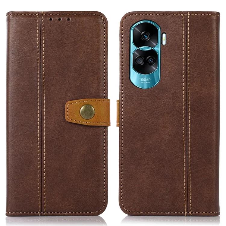 For Honor 90 Lite 5G / X50i Shockproof Calf Texture Leather Case Stand Wallet Cell Phone Cover