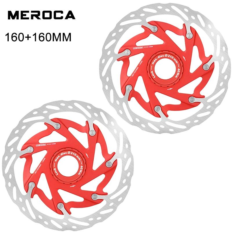 MEROCA XR Bicycle Brake Rotor 140MM 160MM Bike Centerlock Rotor Heat Dissipation Floating Rotors Cycling Parts