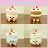 Cute Cartoon Plush Keychain Toy Cake Milk Tea Cup Accessory In Colors Sweet
