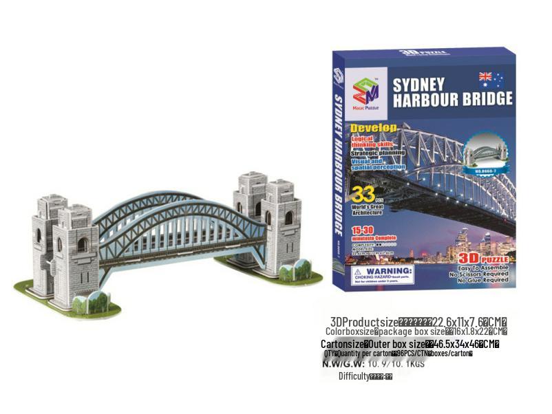 World Landmark 3D Puzzle Kit for Kids - Educational Paper Toy