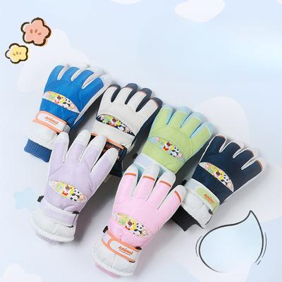 Neue Warme Ski Kinderhandschuhe Herbst und Winter Outdoor-Sportarten Plus Samt Warm Herbst und Winter Niedliche Cartoon-Handschuhe