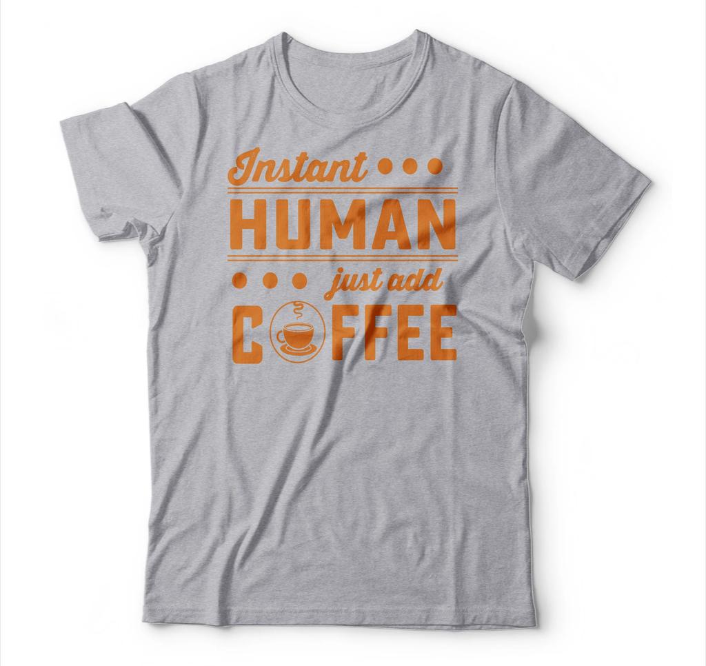 Instant Human Coffee TShirt Mens Tracksuit Cotton Casual Sportswear Crew Neck Pullover Short Sleeve Fashion Summer Streetwear