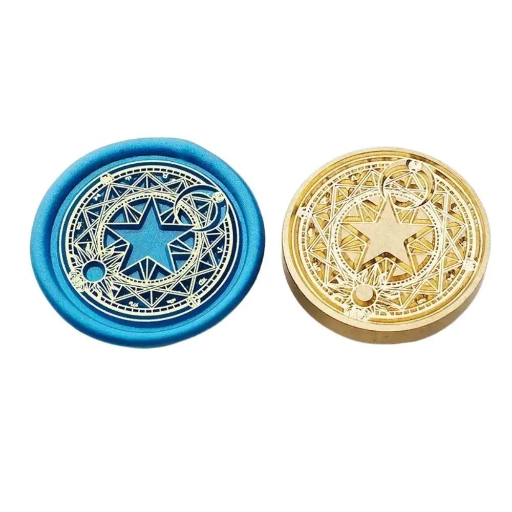 Butterfly Icon Wax Seal Stamp Replace Head Antique Metal Star Sky Pattern Sealing Wax Seals Head Retro Flowers
