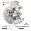 Waterproof Hypoallergenic DIY Jewelry 18K PVD Gold Plated Stainless Steel CZ Star Moon Heart Bow  Charms Pendants Bulk