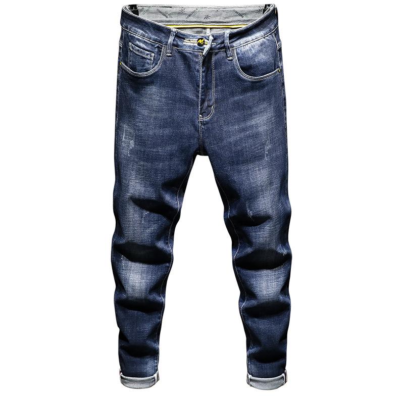Buy Men S Classic Skinny Ripped Jeans Casual Slim Fit Denim Pants Street Style Middle Waist Trousers At Affordable Prices Free Shipping Real Reviews With Photos Joom