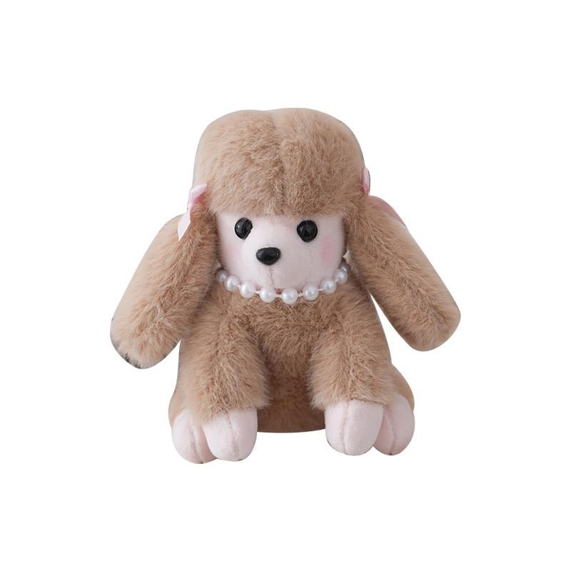 Cute Poodle Plushie Keychain Realistic Animal Shape Gift Backpack Decoration