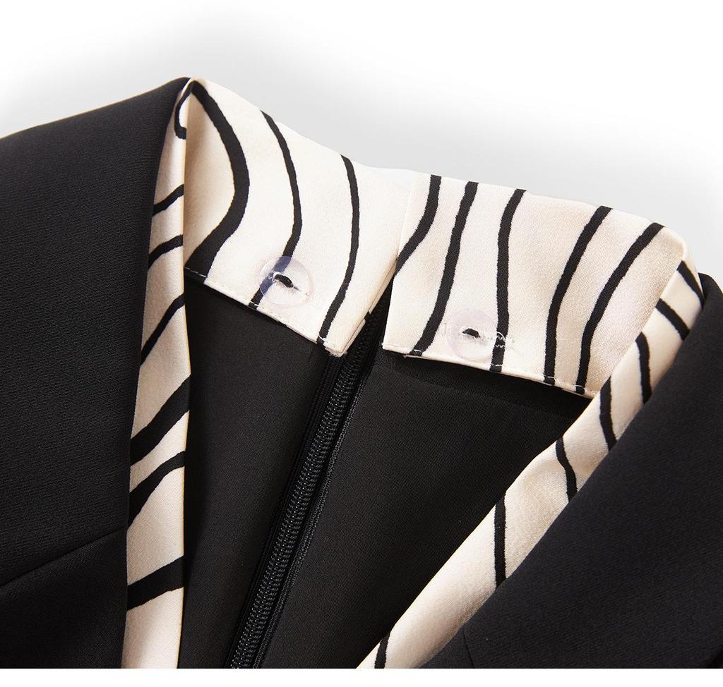 Intellectual Commuting Smart Formal Dress with Detachable Collar - Early Autumn Collection