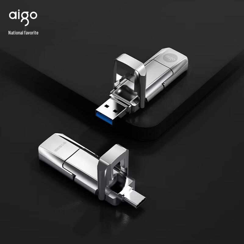 

aigo U393 128GB Dual-Interface Type-C USB 3.2 SSD Flash Drive