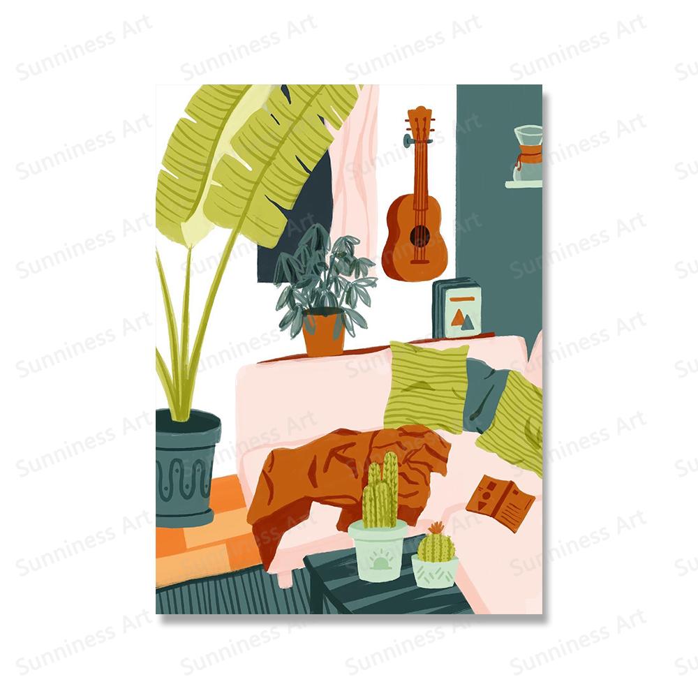 Wall Art Canvas Painting Abstract Boho Landscape Nordic Posters And Prints Kitchen Dinning Pictures For Living Room Home Decor