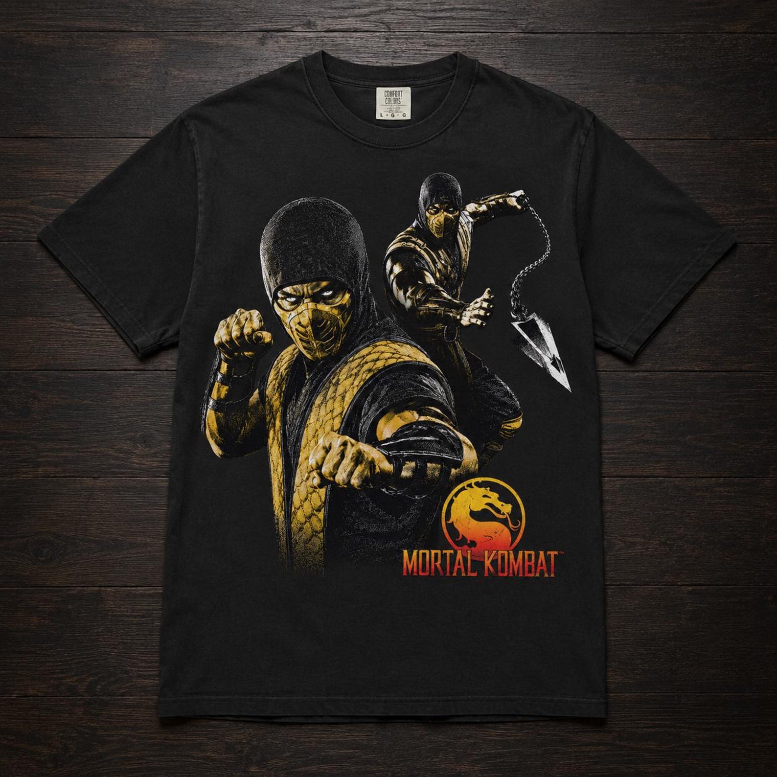 Mortal Kombat Scorpion Tee | Halftone Gaming Unisex Shirt S