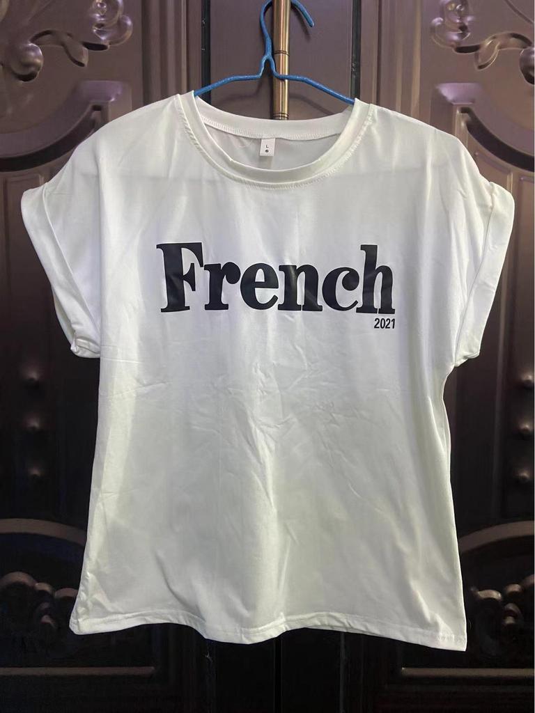 2025 Trendy Slim Drop Shoulder Sweet Cool Short-Sleeve Loose Women's Summer Top