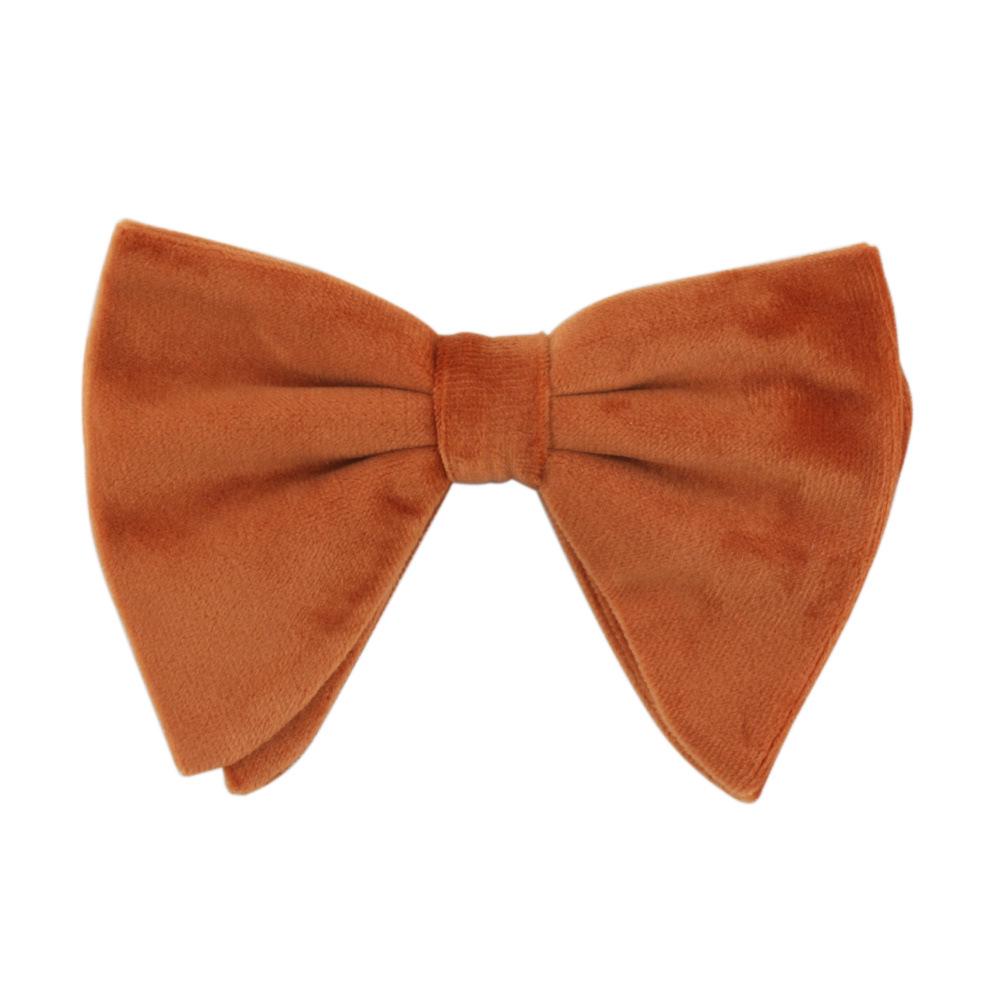 Men's Large Velvet Pre-tied Swallowtail Wingtip Bow Tie - Retro Tuxedo Design