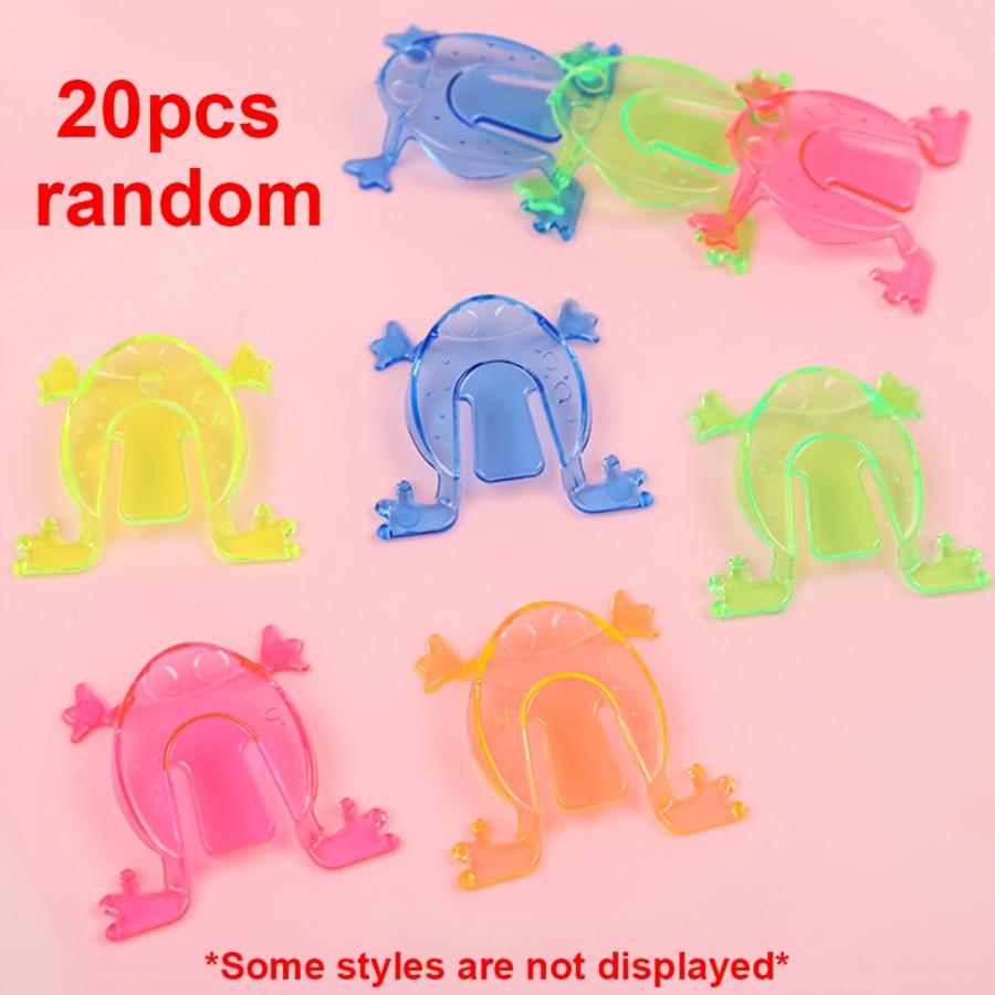 

20pcs Jumping Frogs 2 Inches Plastic Transparent Frogs for Story Toys Goody Bag Fillers Prize Gift Party Favors ZSY