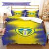 Leeds United F.C Pattern Bedding,Quilt Set Quilt Cover Pillowcase Home Birthday Gift(1 * duvet cover + 2 * pillowcase, without core)