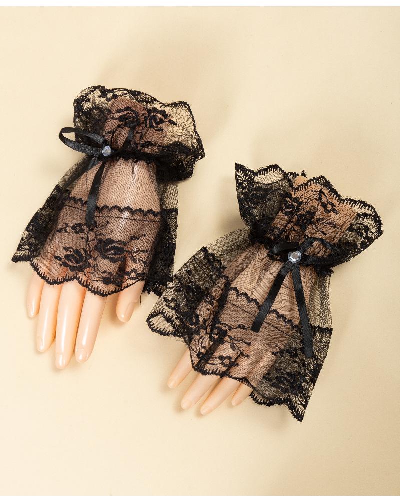 Elegant Beaded Pearl Mesh Sun Protection Sleeve for Wedding Dress