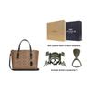 Coach Mollie Brand Logo Detachable Shoulder Strap Tote Bag Shopping Bag Women Tote Brown Black CV965-IMQRX