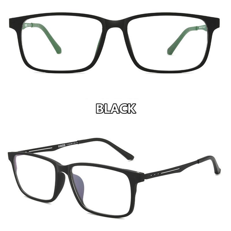 Ultra-Light Pure Titanium Blue Light Blocking Reading Glasses Men Photochromic Large Frame Eyeglasses for Outdoor Business