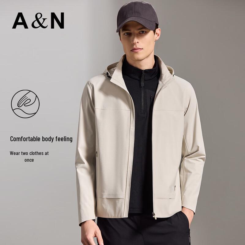 Antonio Men's Detachable Hood Windproof Casual Jacket