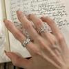 Pre-owned Wind Iris Flower Women's Versatile Stacking Ring - Creative, Hip Hop Style Open Index Finger Ring
